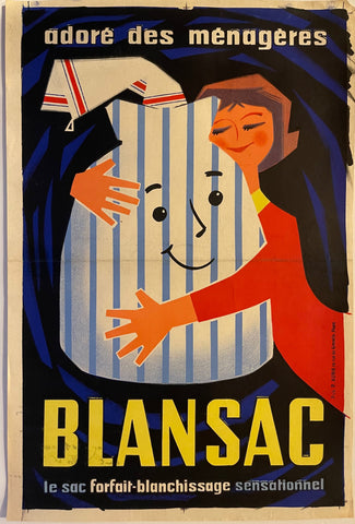 Link to  Blansac Laundry PosterFrance, c. 1960  Product
