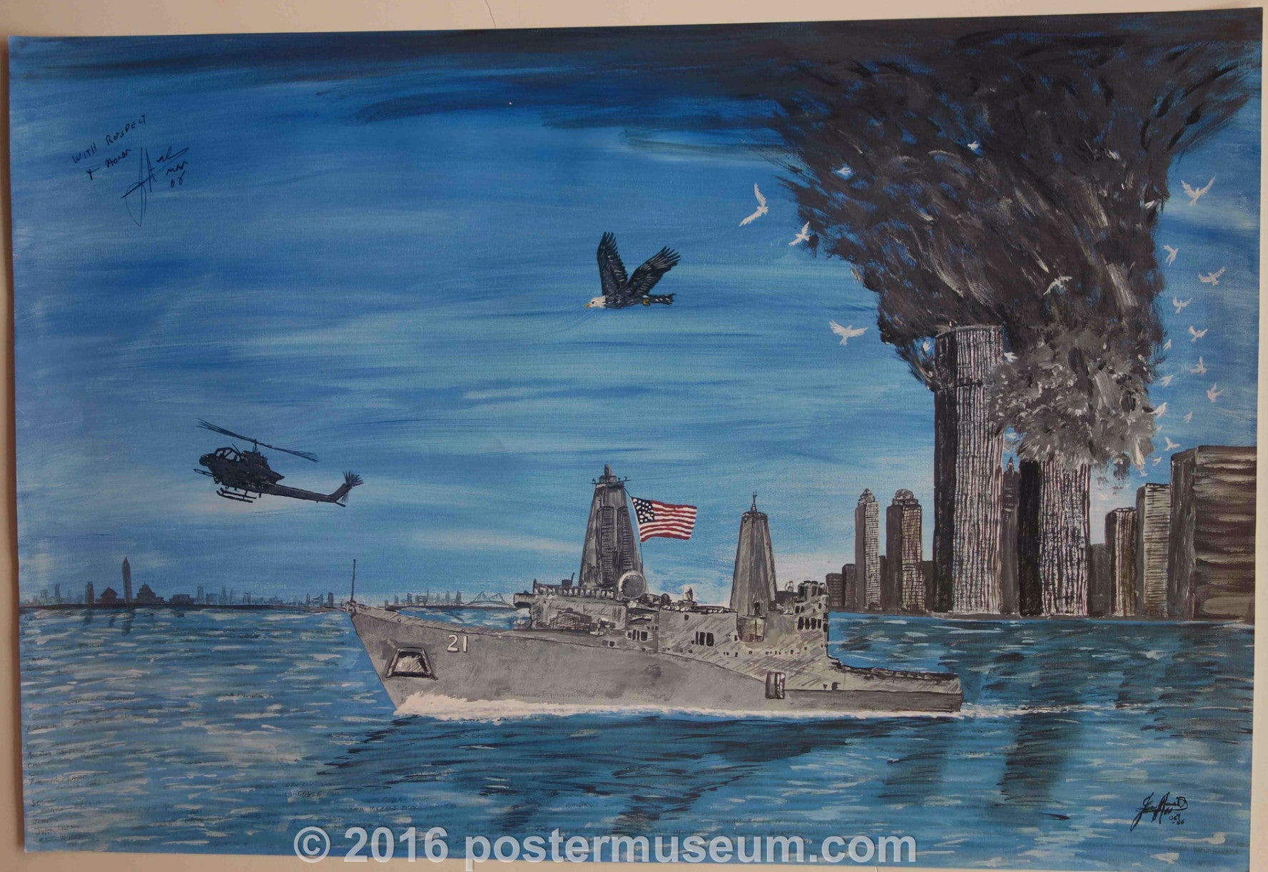 9/11 Ship, Helicopter and Eagle