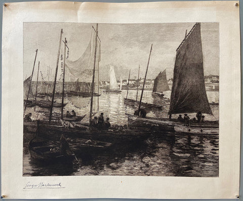 Link to  Boats Off the Shore PrintU.S.A, c. 1890  Product