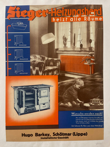 Link to  Vintage Heater Poster ✓Germany, c. 1950s  Product