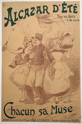 Link to  Alcazar D'ete Tous les Soirs a 10 heures "Chacun sa Muse" ✓France, C. 1895  Product