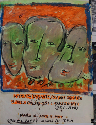 Link to  Myriam Laplante & Claude Simard Painting "Three Heads"France, 1984  Product